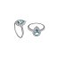 Anillo plata de salvatore rodio con cristal zafiro azul pera y circonitas 